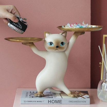 Lighteme Creative cat holding plate