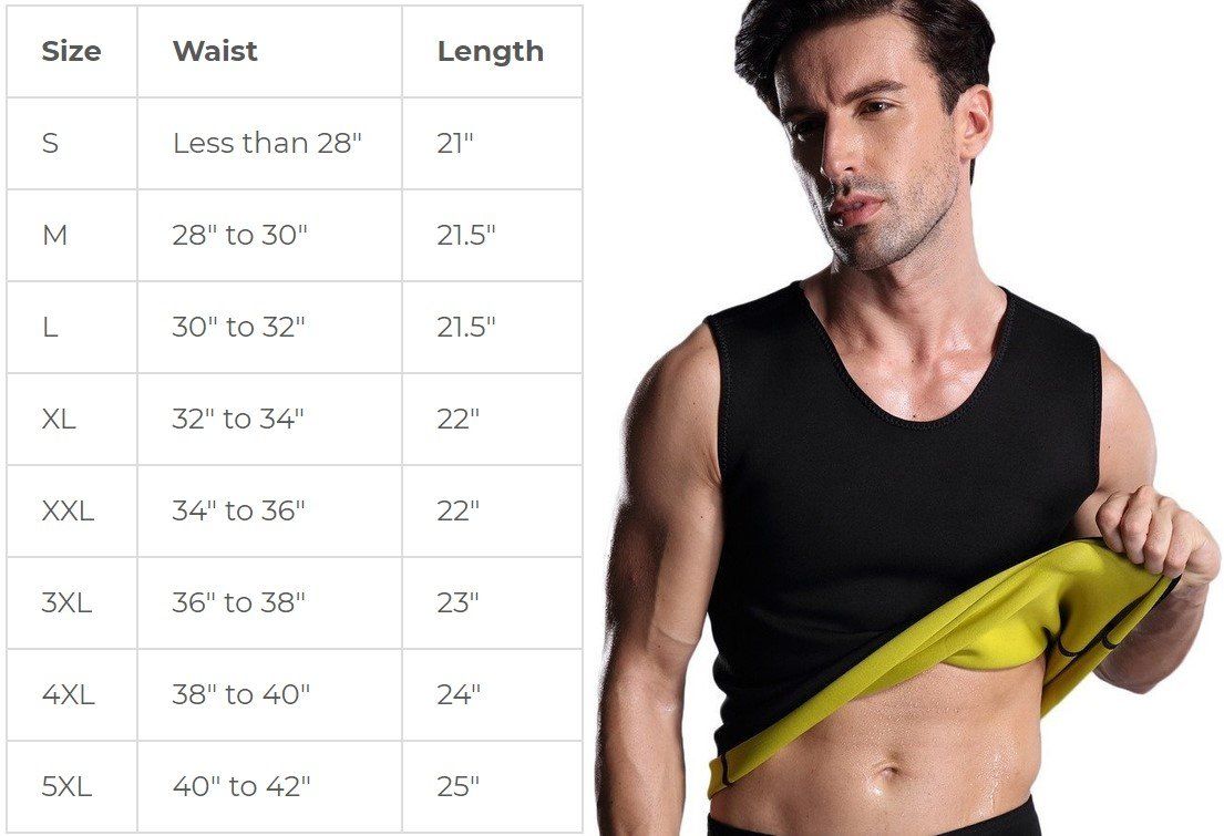 Lighteme Men's Sauna Vest Waist Shaper ~ Burn Stomach Fat!