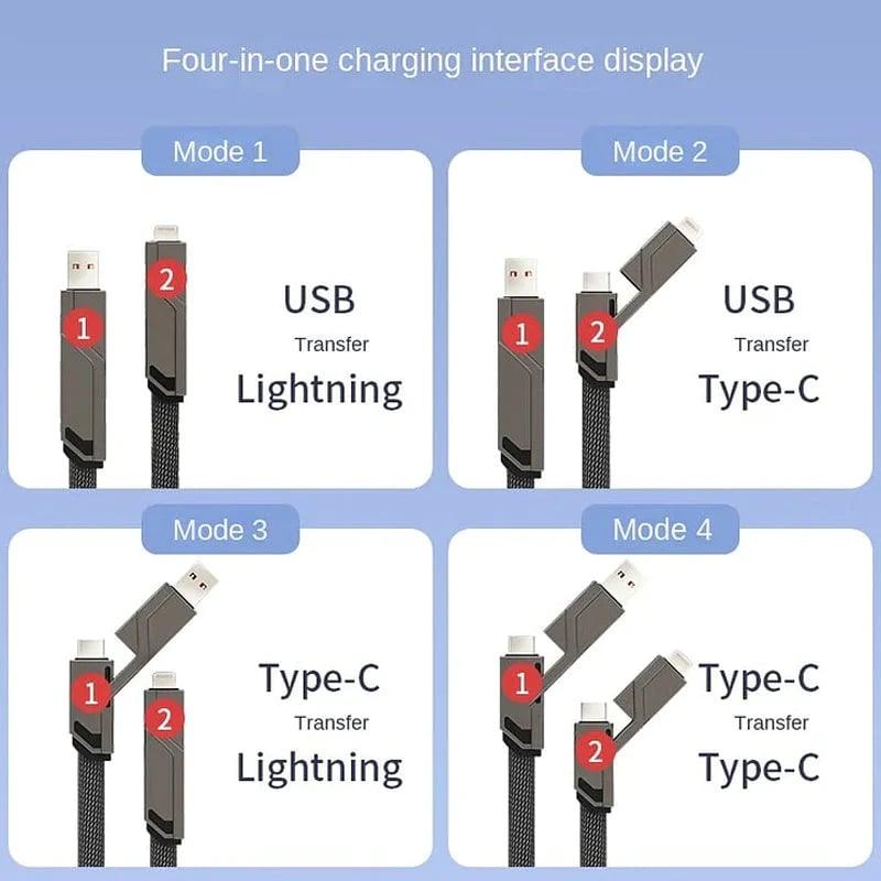 Lighteme 4 in 1 - 60W Fast Charge & Sync Cable