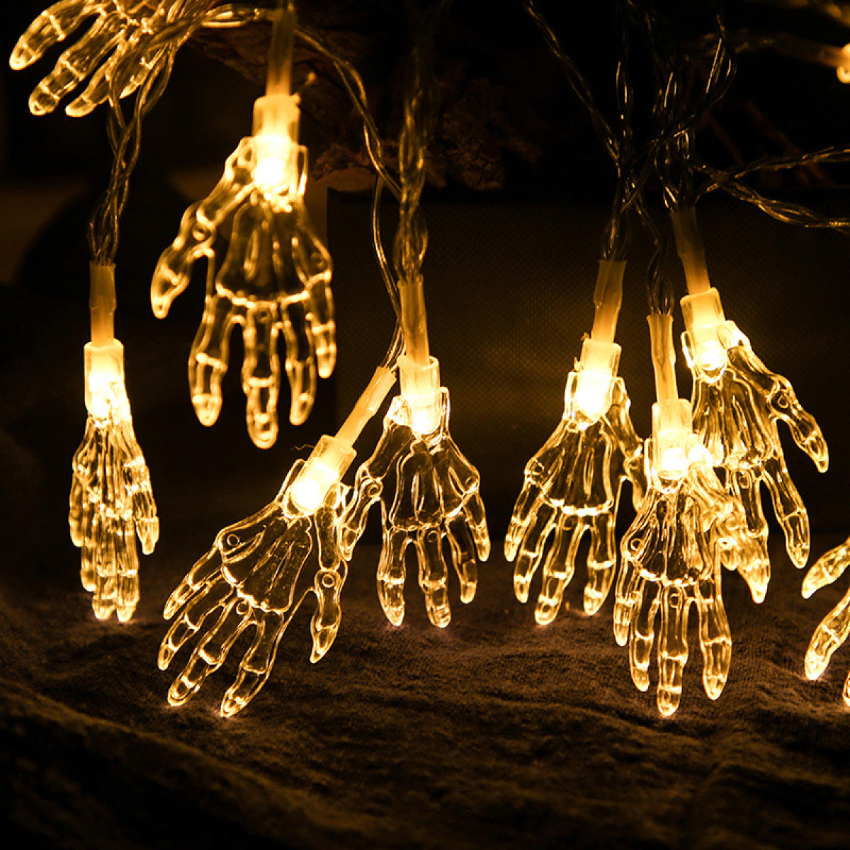 Lighteme Solar LED Halloween Skeleton Hand Lamp String