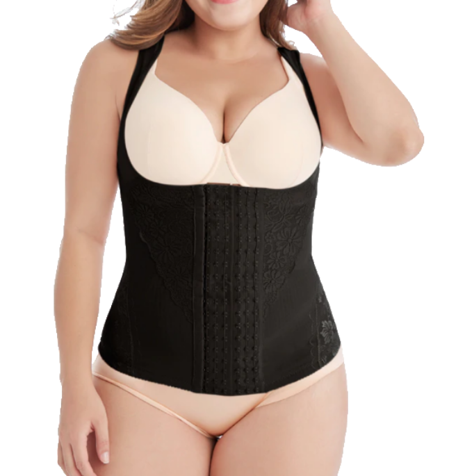 Lighteme Plus Size Sexy Lace Waist Trainer ~ 6 Adjustable Hooks