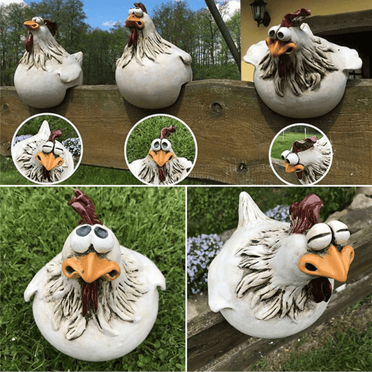 Lighteme 1+1 FREE | Garden chicken figures with big eyes