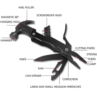 Lighteme 12 in 1 Multifunctional Outdoor portable tool