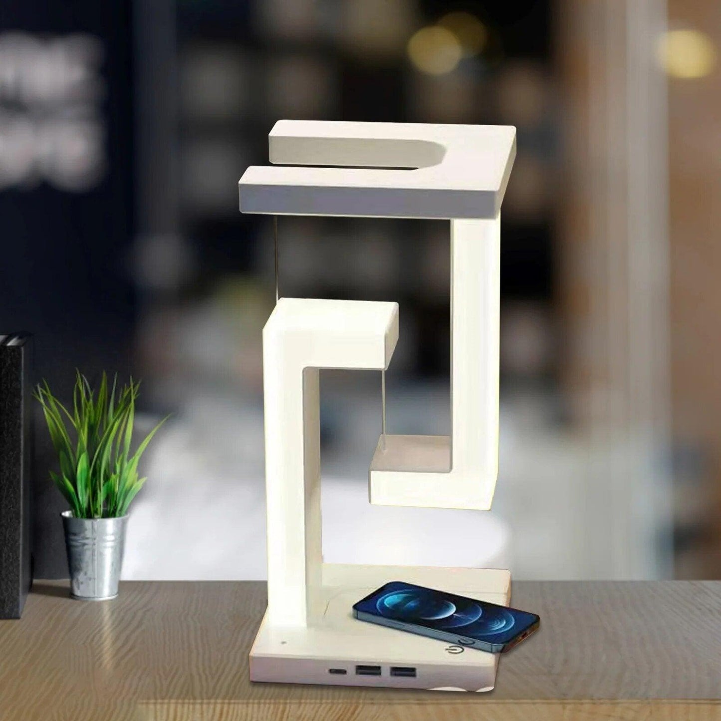 Lighteme Suspended anti-gravity wireless charging desk lamp