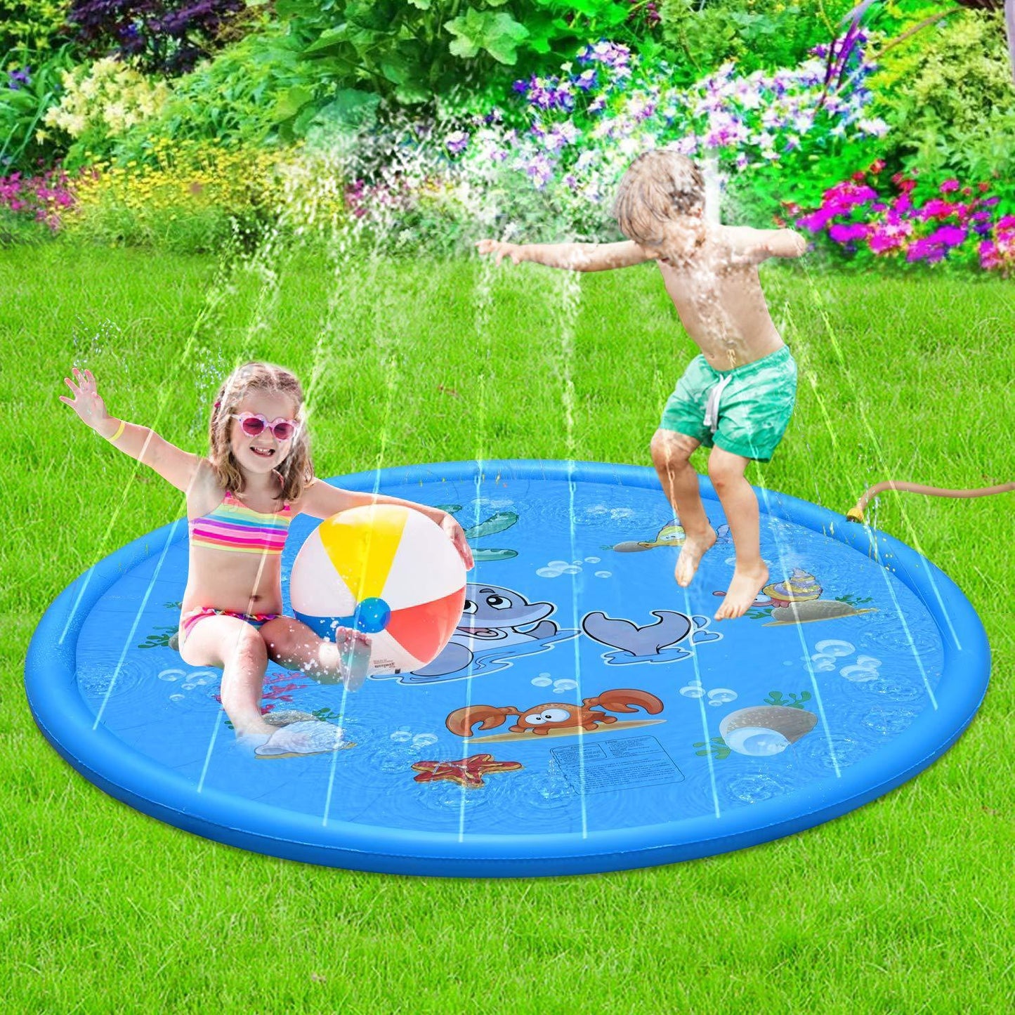 Lighteme Kids Water Splash Sprinkle Pool Mat