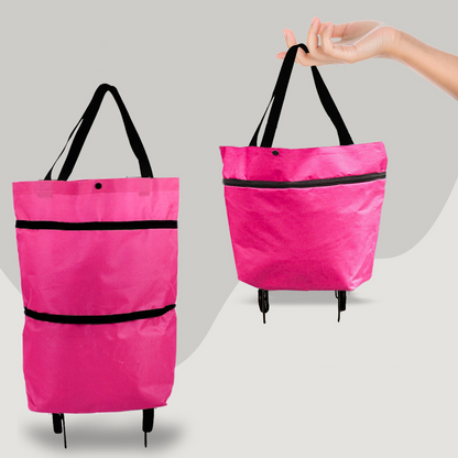 Lighteme Shopping Cart - 2 in 1 foldable shopping trolley carrier bag