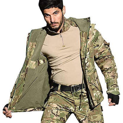 Lighteme G8 Soft Shell Tactical Jacket Coat Military Fleece Hooded