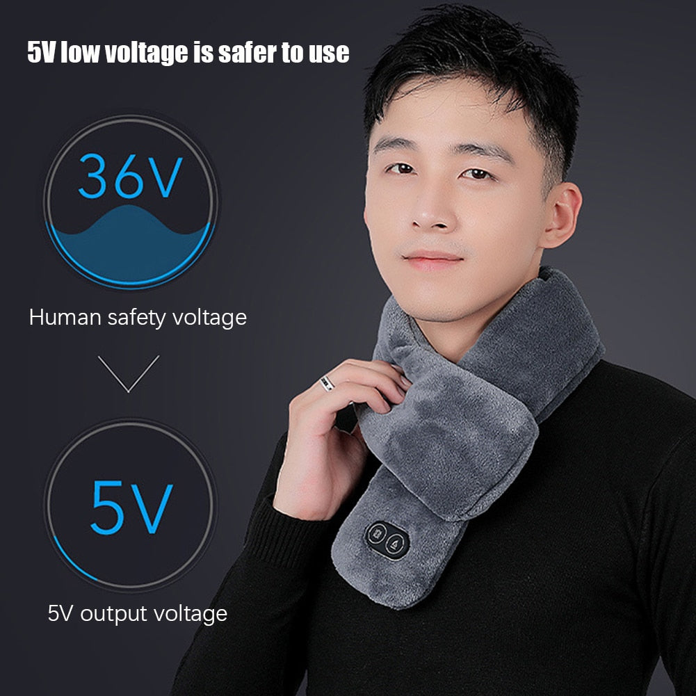 Lighteme USB heating scarf with power bank