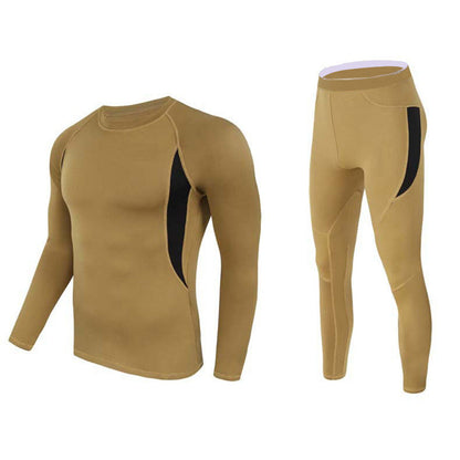 Lighteme Men's Stretch Thermal Underwear Tactical Sports Shapewear Set