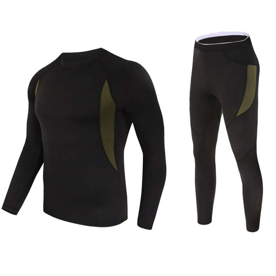 Lighteme Men's Stretch Thermal Underwear Tactical Sports Shapewear Set