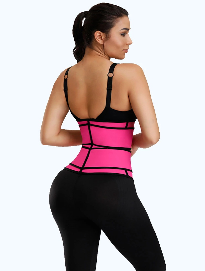 Lighteme Premium Waist Trainer - Double Compression Velcro Straps and Supportive Zipper!