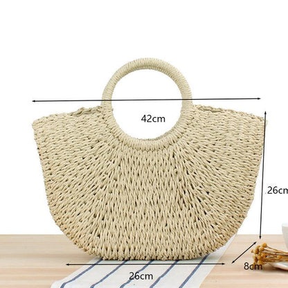 Lighteme Handmade Women Bags moon shaped summer bags