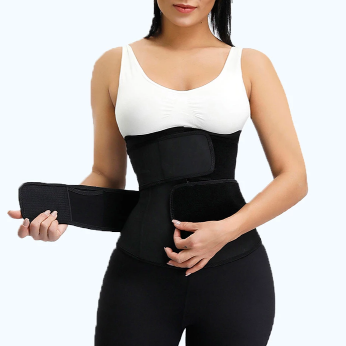 Lighteme Premium Waist Trainer - Double Compression Velcro Straps and Supportive Zipper!