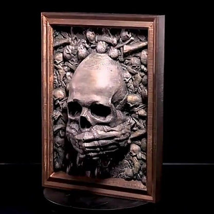 Lighteme 3D Halloween Three Wise Skulls Framed Picture