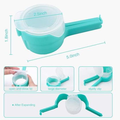 Lighteme Food Preserving Bag Clip with Dispense Spout