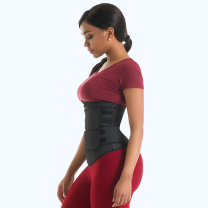 Lighteme Premium Waist Trainer - Double Compression Velcro Straps and Supportive Zipper!