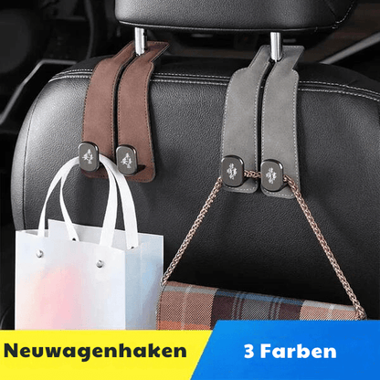 Lighteme Autositz Haken 1+1 Gratis - Multifunktionaler Wildleder-Organizer