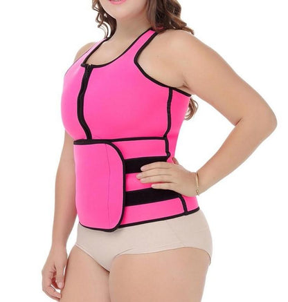 Lighteme Plus Size Upper Body Sauna Vest & Waist Trainer in ONE!