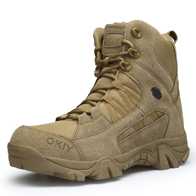 Lighteme Men's High Top Tactical Outdoor Boots Lightweight Military Boots