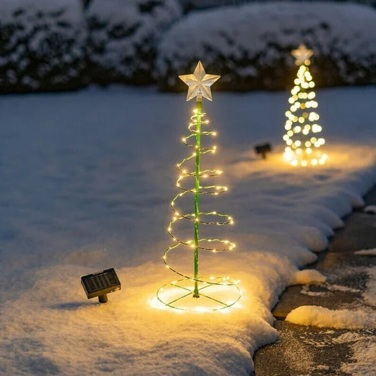 Lighteme Solar LED metal Christmas tree with fairy lights