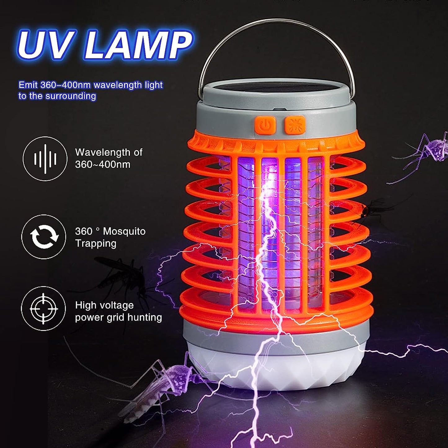 Lighteme Solar Camping Mosquito Killer Lamp No more mosquitoes and bugs