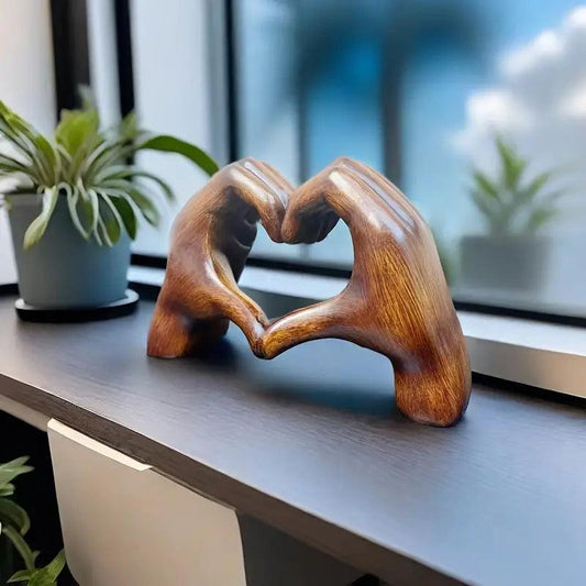 Lighteme Love hand decoration with imitation wood grain