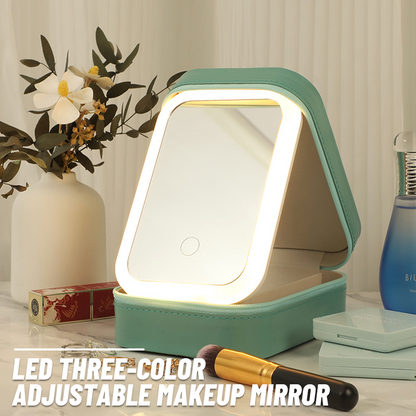 Lighteme Multifunctional Makeup Box - Jewelry Storage Box + Makeup Mirror