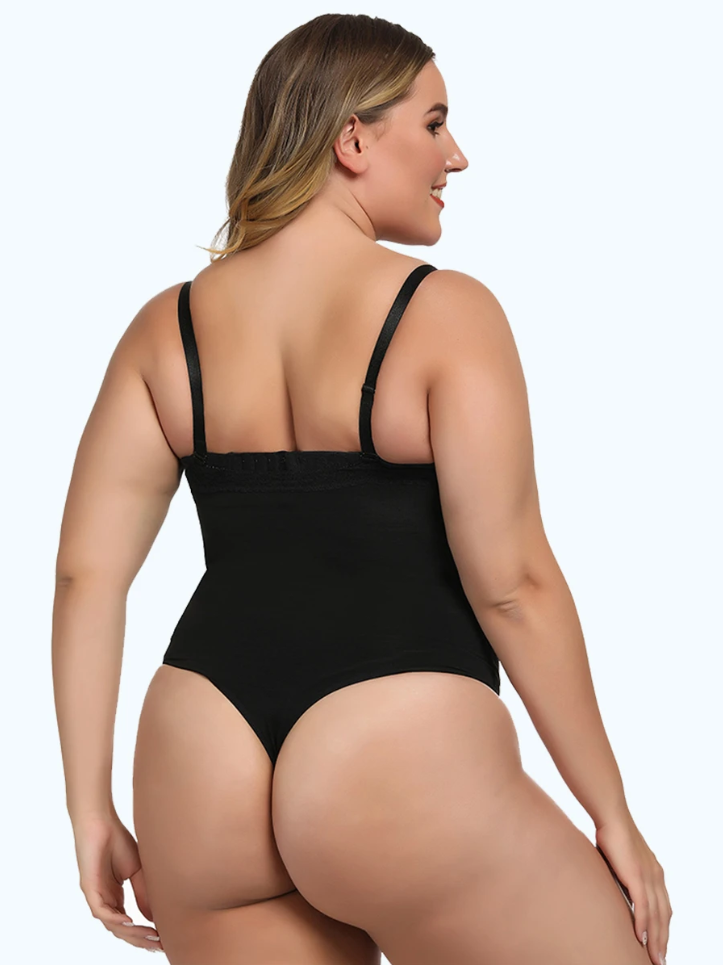 Lighteme Sexy Plus Size Thong Bodysuit Waist & Stomach Shaper