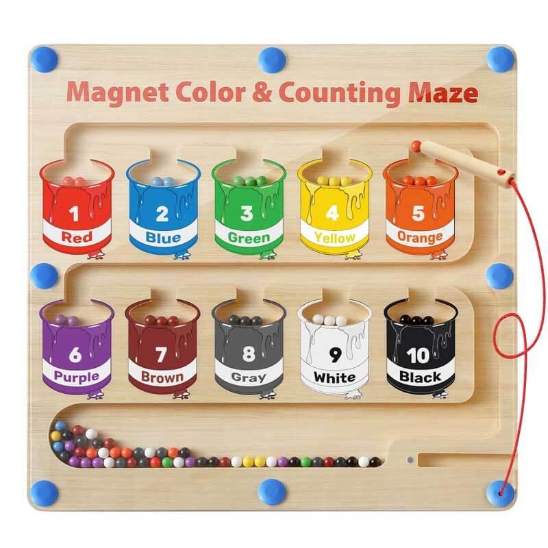 Lighteme Magnetic Maze Color and Number Maze Toy