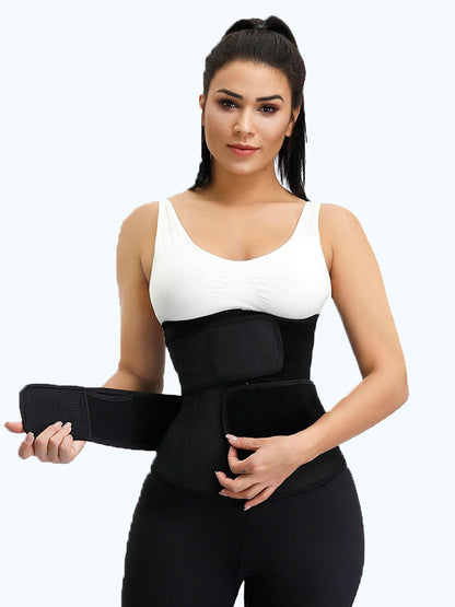 Lighteme Premium Waist Trainer - Double Compression Velcro Straps and Supportive Zipper!