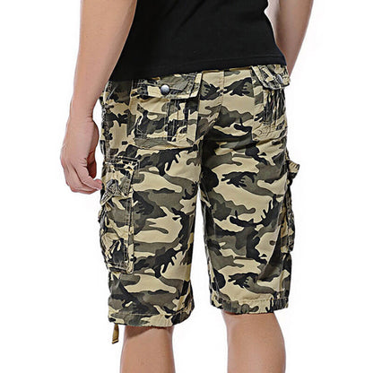 Lighteme Men's Loose Casual Camouflage Cargo Shorts Multi Pocket Hiking Shorts