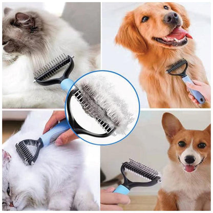 Lighteme 2-in-1 Pet Grooming Tool for pet care - dual-head design