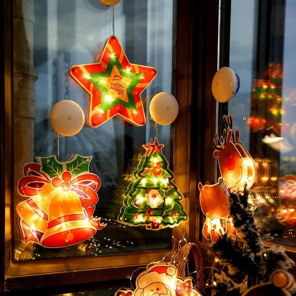 Lighteme Christmas Window Decoration Light with Suction Cup - Set of 6