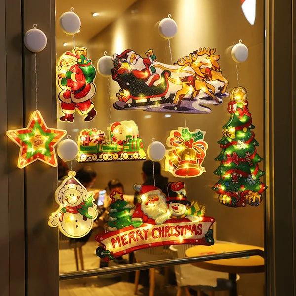 Lighteme Christmas Window Decoration Light with Suction Cup - Set of 6