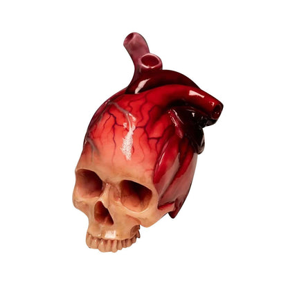 Lighteme Realistic Halloween Heart-Shaped Skull Sculpture