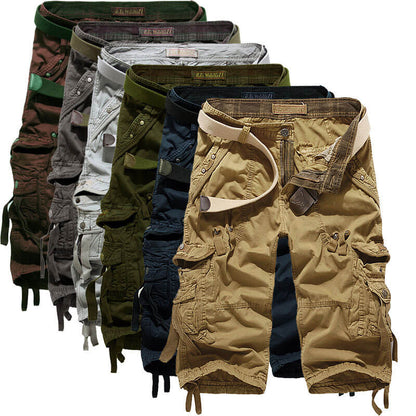 Lighteme Men's Multi Pocket Stylish Cargo Shorts, Hiking Shorts