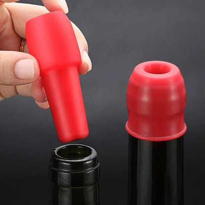 Lighteme Silicone Wine & Champagne Bottle Stoppers | Set of 10 PCS