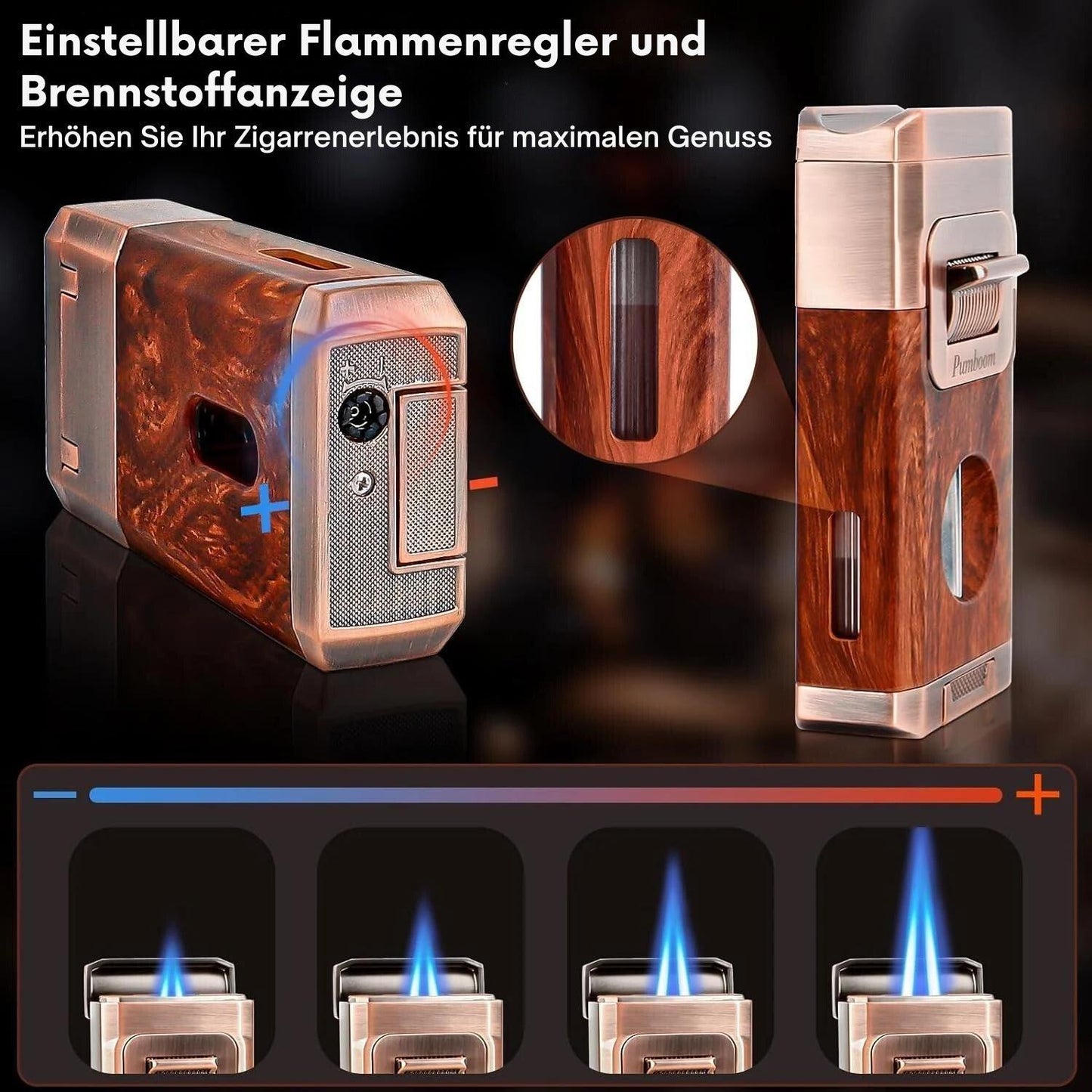 Lighteme All in one jet flame lighter with integrated cutting tool V cut