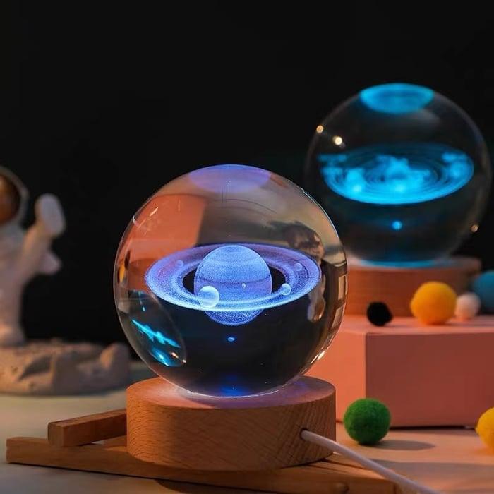 Lighteme 3D glowing crystal globe - a night light like no other!