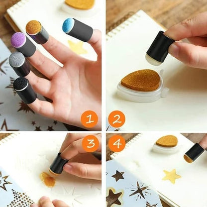 Lighteme DIY Sponge Finger Painting Kit - 20 Colors Included