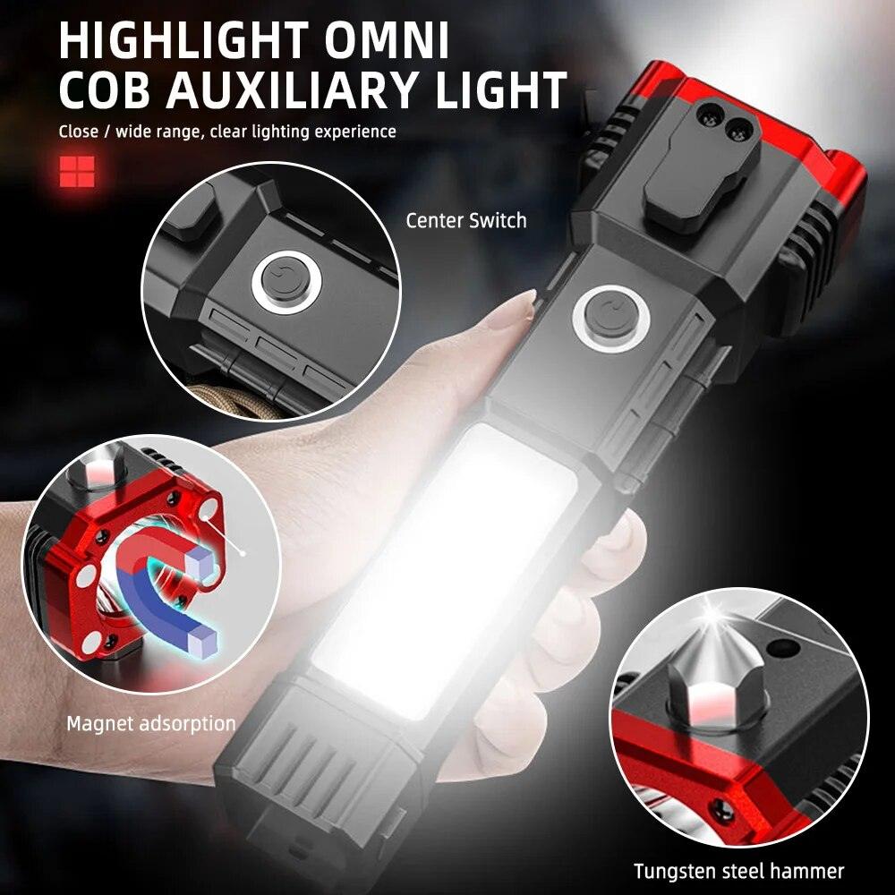 Lighteme Super Bright LED Flashlight with Safety Hammer