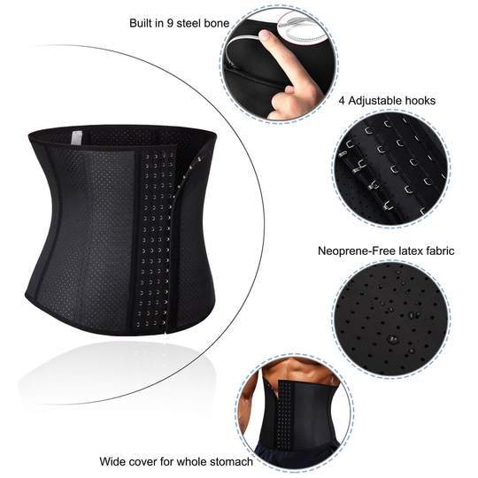 Lighteme Premium Men's Waist Trainer - 3 Adjustable Hooks