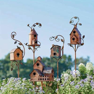 Lighteme Garden decoration metal bird house