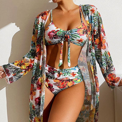 Lighteme 3-Piece Bikini with Cover Up