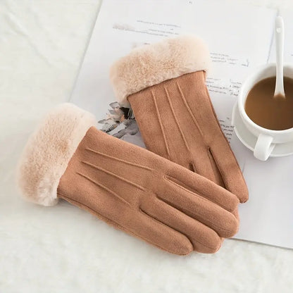 Lighteme velvet gloves with thickening