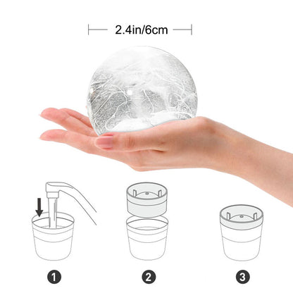 Lighteme Round Ice Cube Silicone Mold Set of 3