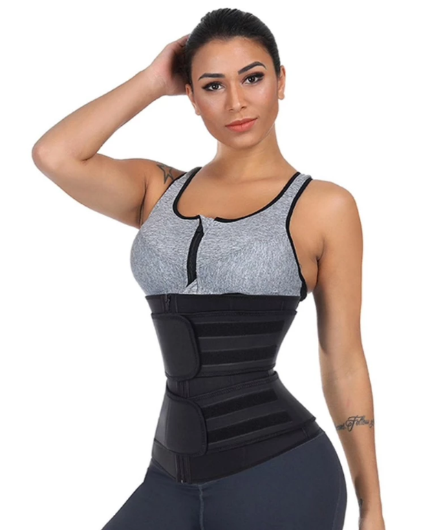 Lighteme Slimming Waist Trainer - Double Compression Straps with Supportive Zipper!