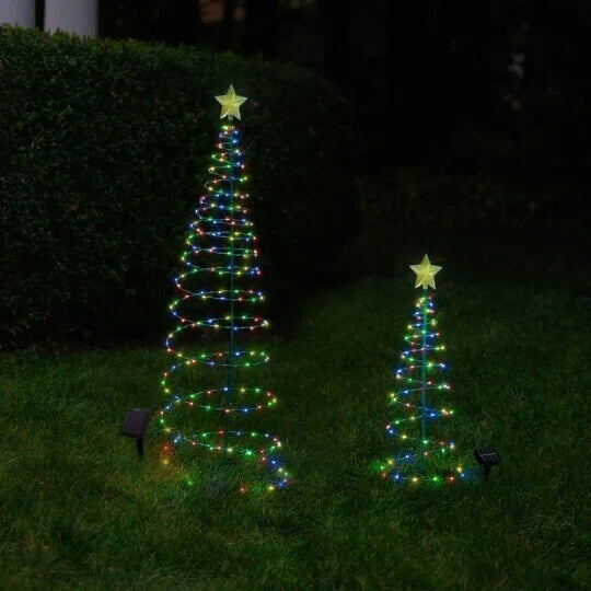 Lighteme Solar LED metal Christmas tree with fairy lights