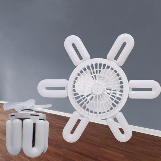 Lighteme 2 in 1- 6 Light Foldable Fan