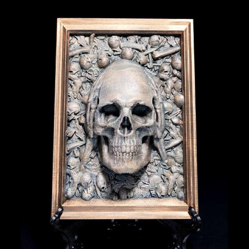 Lighteme 3D Halloween Three Wise Skulls Framed Picture